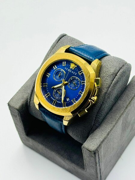 Montre Versace Bleu Or Luxe