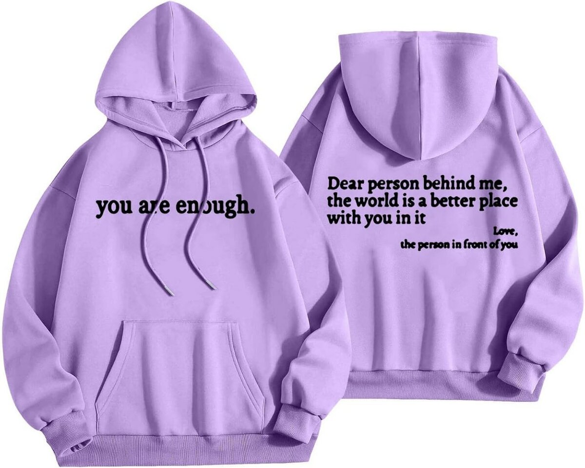 Sweat à messages inspirants