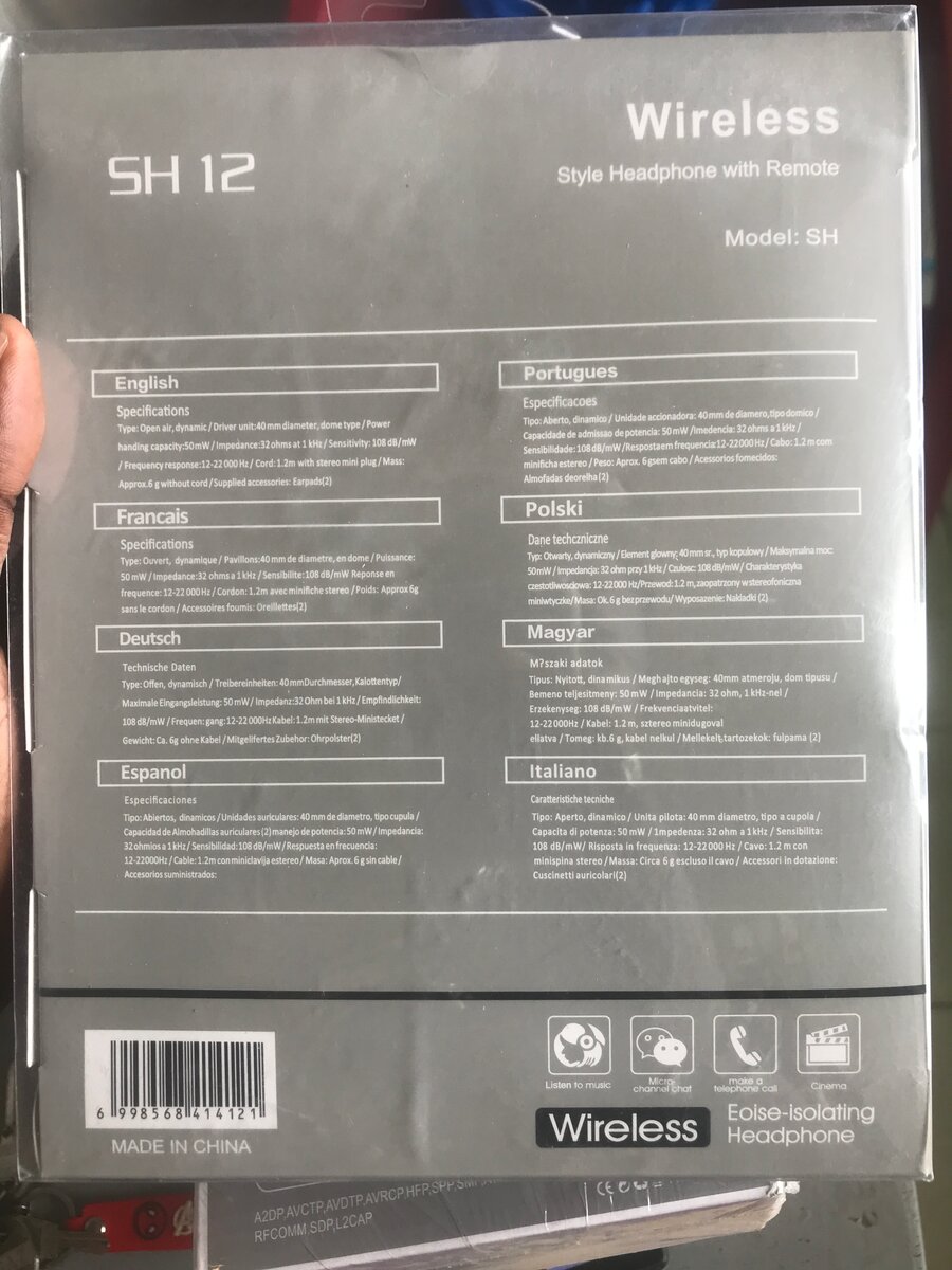 Casque sans fil SH12