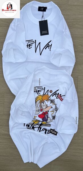 T-shirt blanc imprimé dessin animé