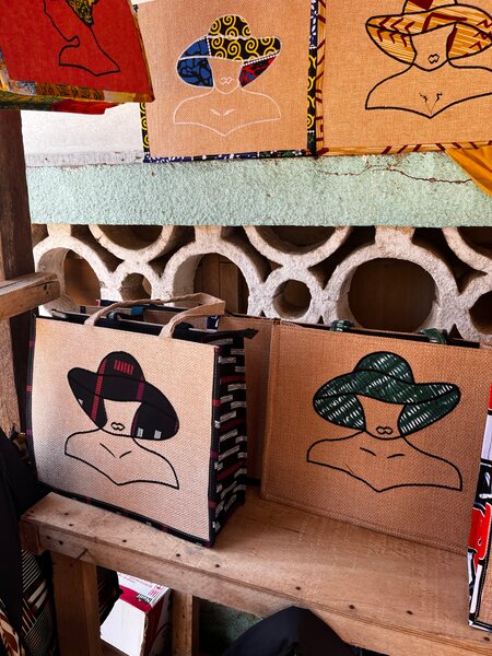 Sac en toile à motif artistique