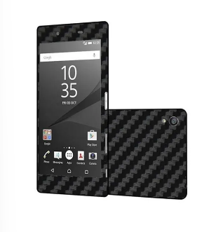 Sony Xperia Z5 Black Carbon Fiber Texture Mobile Skin
