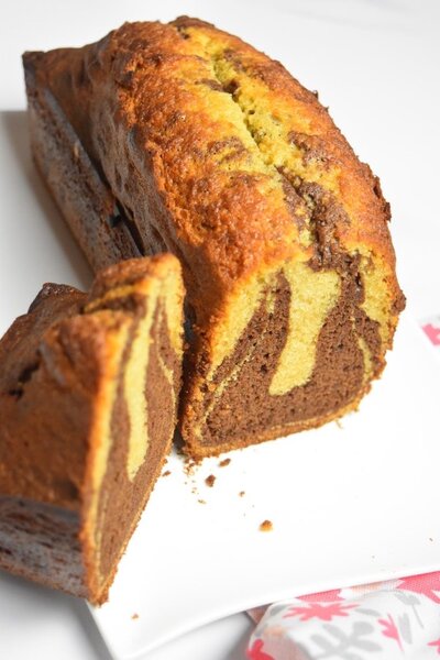 Gâteau marbré moelleux
