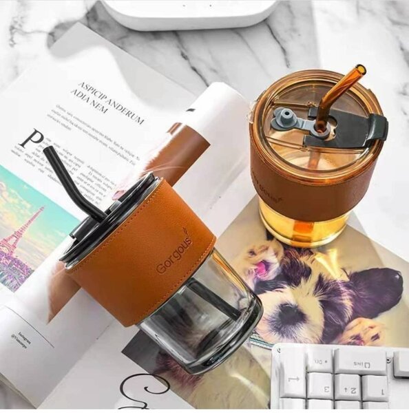 TASSE AVEC PAILLE 400ML