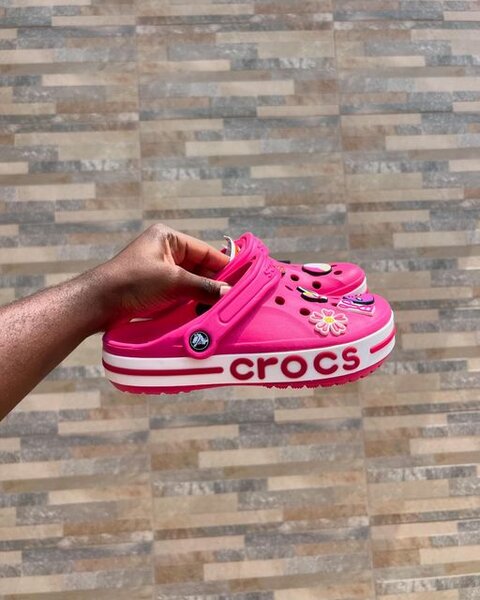 Stylish women's crocs pink