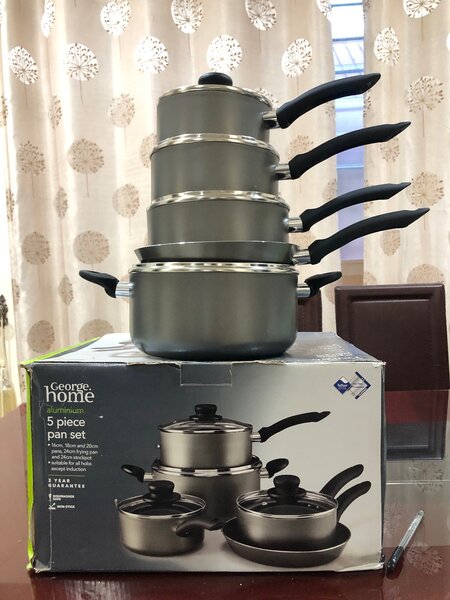 Non-stick Aluminium Saucepan Set -5-piece