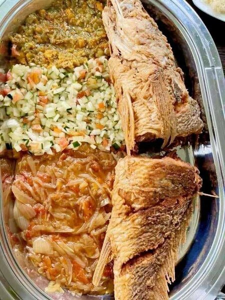 Poisson grillé attieke