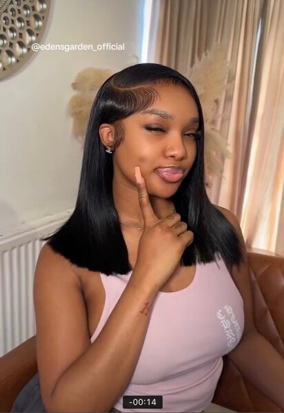 Perruque Lace Bob Noir tail 14