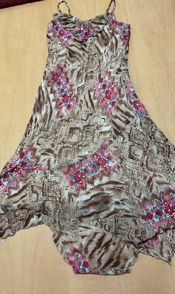 SPHAGHETTI STRAP CHIFFON MIDI DRESS ( UK 8-10)