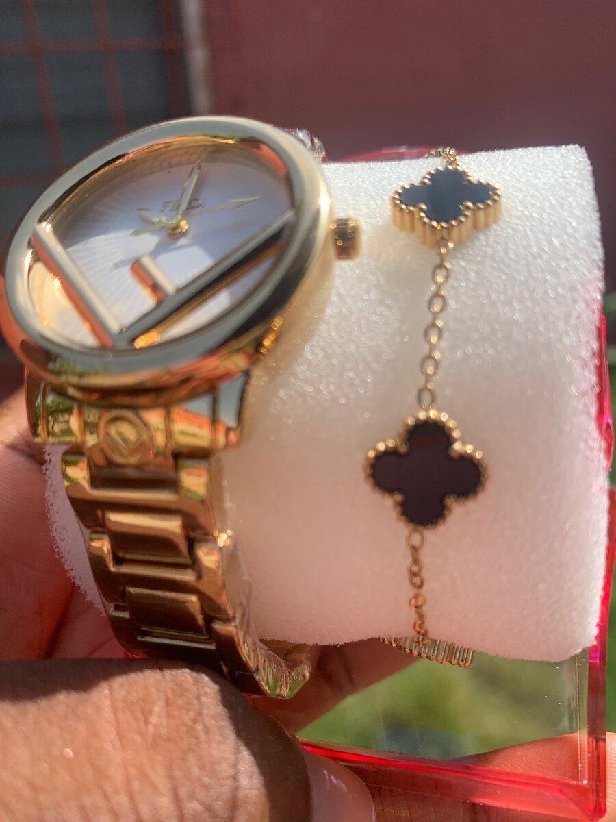 Wrist watch and Bracelet set