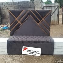 custom made bed with a high base