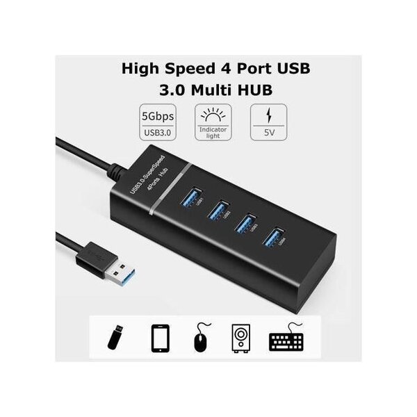 Multiport HUB USB 3.0 avec 4 ports ( 1.2 mètre )