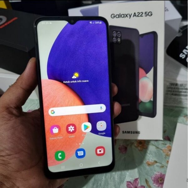 Galaxy A22 5G 256gb/8gb ram 2 sim in box 5000mAh capacity al