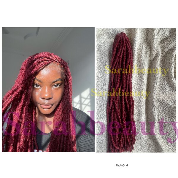 Extensions bordeaux tressés