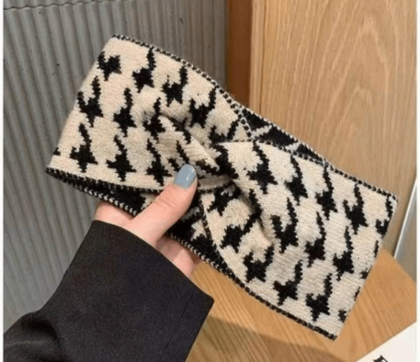 Bandeaux en tricot houndstoot.
