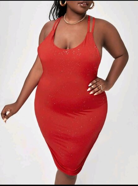 Robe rouge paillettes