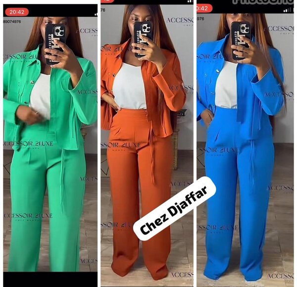 Ensemble Pantalon Coloré Femme