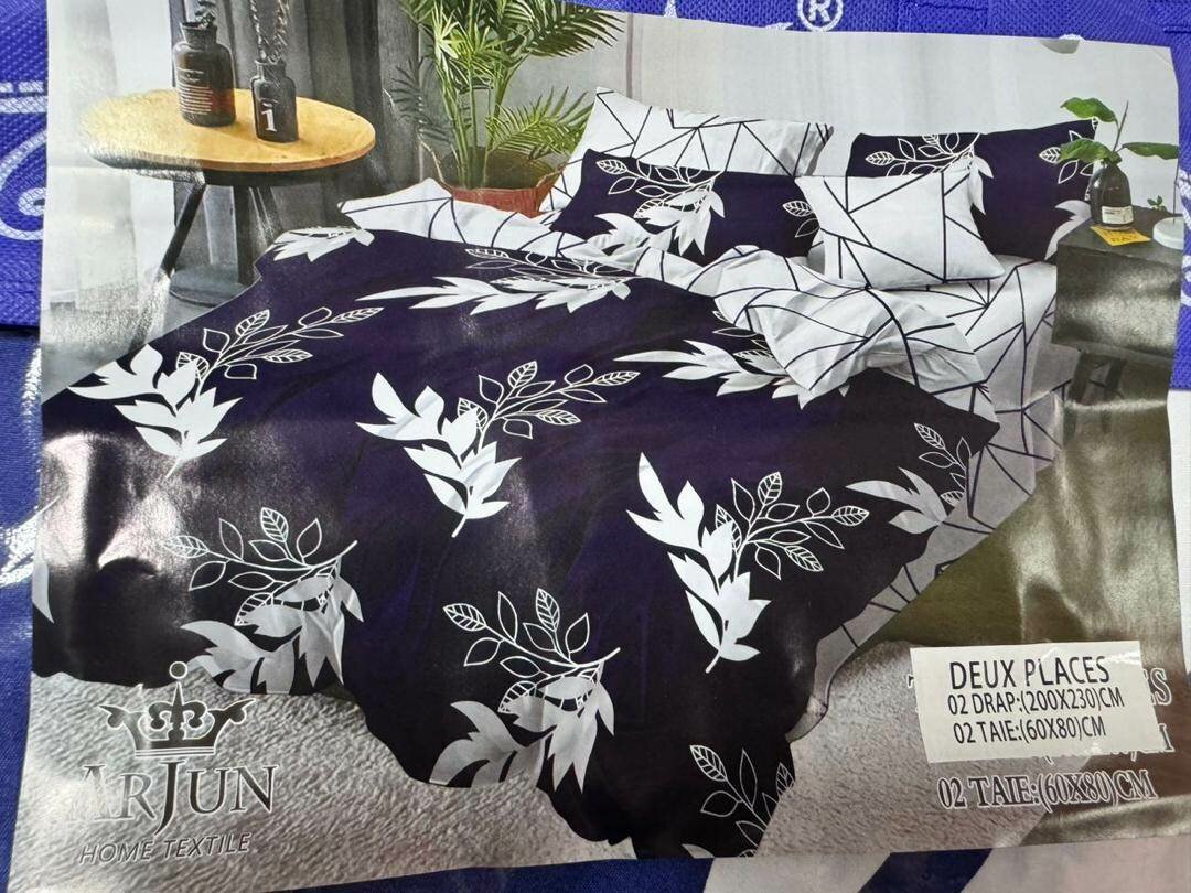 2 draps de 3 places+ 2 taie d'