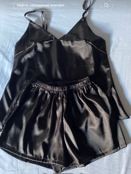 Women's Silk Pajamas, Top and Shorts