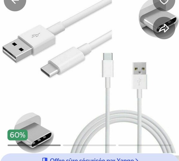 Câble USB-C vers USB-A rapide