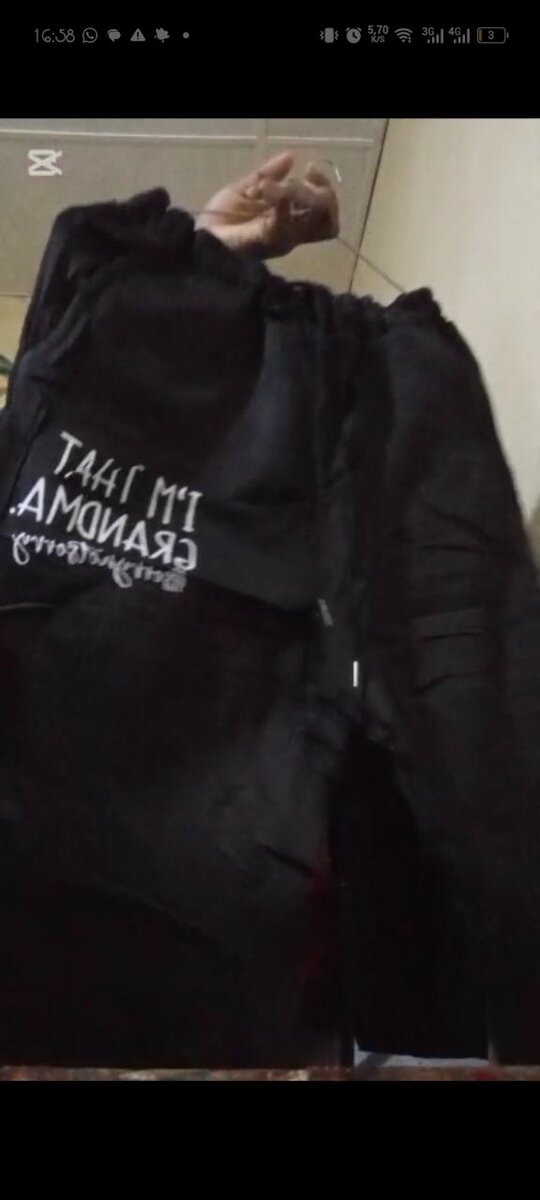 Pantalon noir "I'm That Grandma"