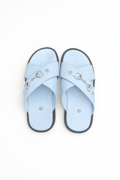 Sandales confort bleues légères