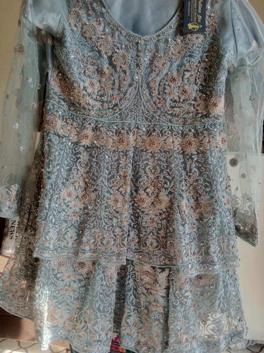 Wedding dress New condition ma. Sharara and fork a