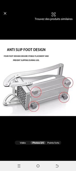 Coupe-Frites Acier Inoxydable