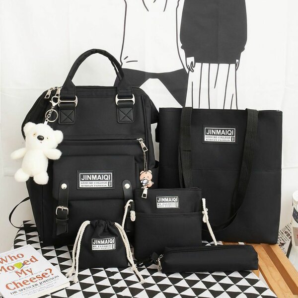 6 in 1 fashionable backpack set