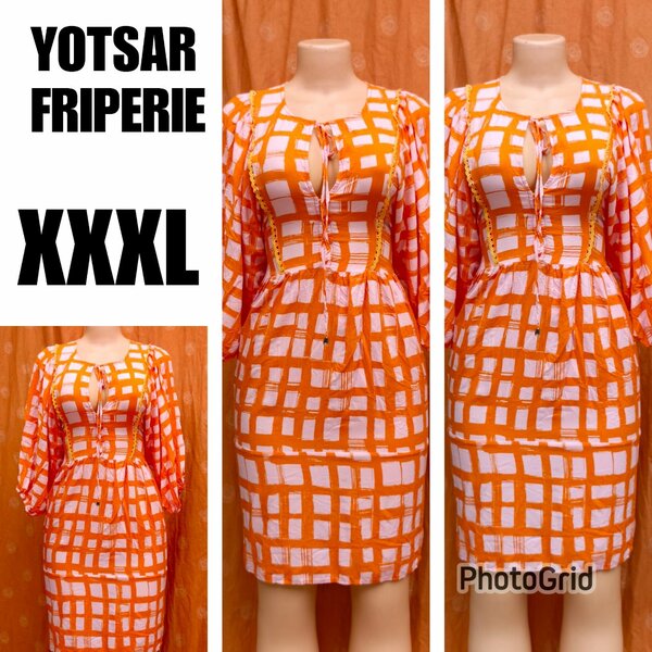 Robe grande taille colorée