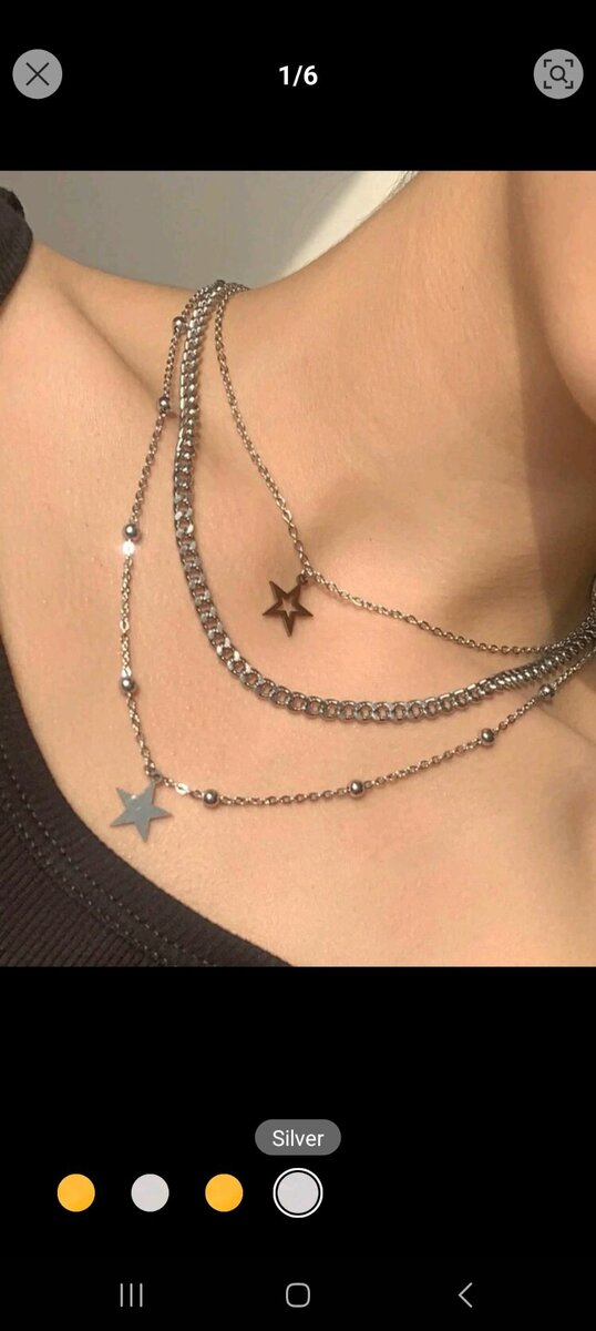 Chaîne argente 3en1