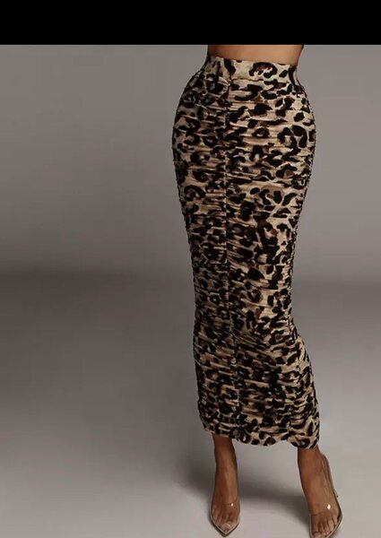 Женская леопардовая юбка