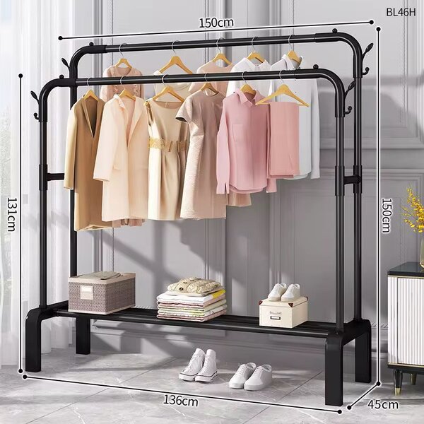 Portant à vêtements double