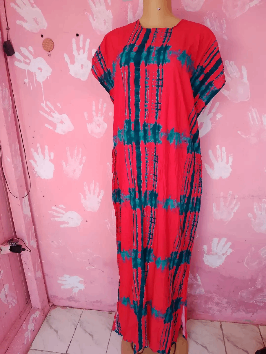 Robe longue colorée