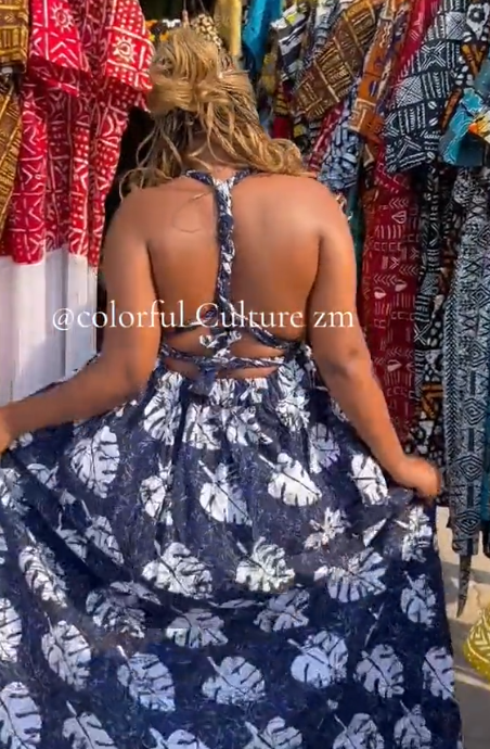 Women's  long dress with print