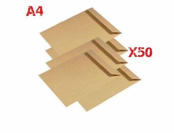 Enveloppes A4 Kraft x50