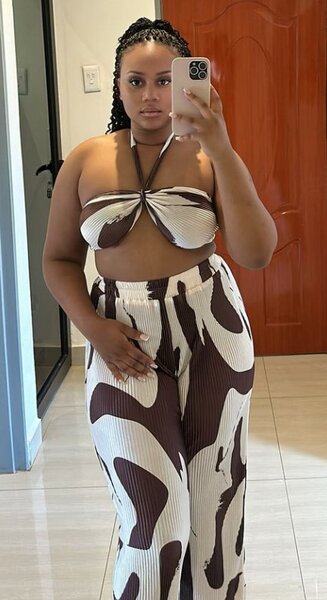 Halter top and wide leg pants SML