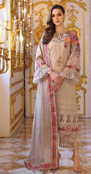 Charizma  𝑻𝑨𝑩𝑬𝑬𝑹 - Unstitched Premium Schiffli Lawn Collection