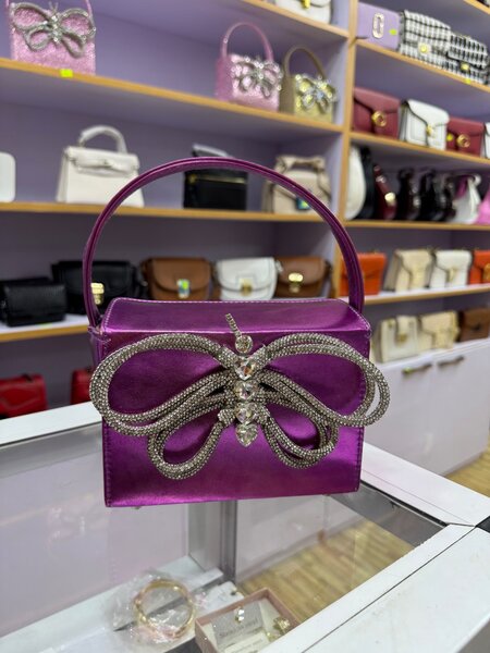 Shiny Rhinestones Butterfly clutch/ bag