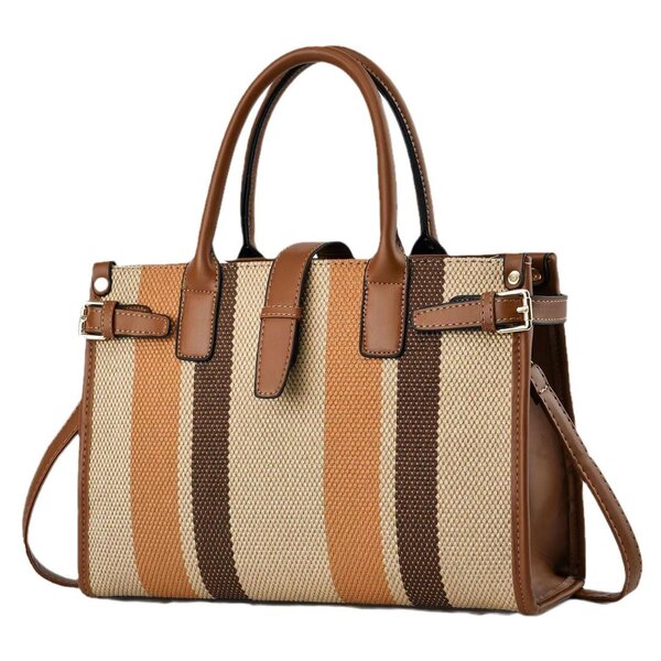 Sac à main rayé chic