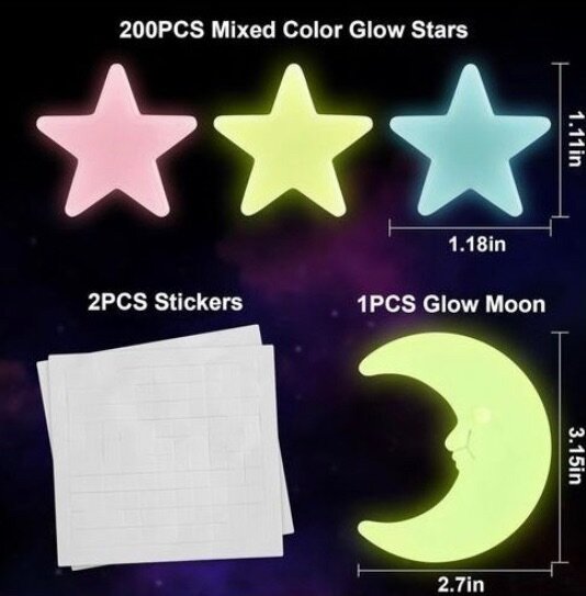 Autocollants Étoiles Lumineuses Murales