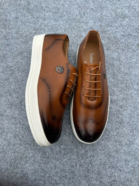 Chaussures Derby en cuir marron
