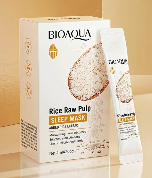 Lot de 20 Masques de Sommeil en Pâte de Riz Brute