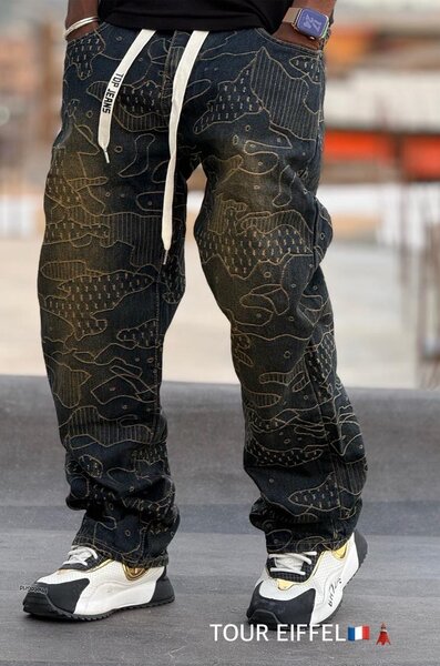 Jean motif streetwear