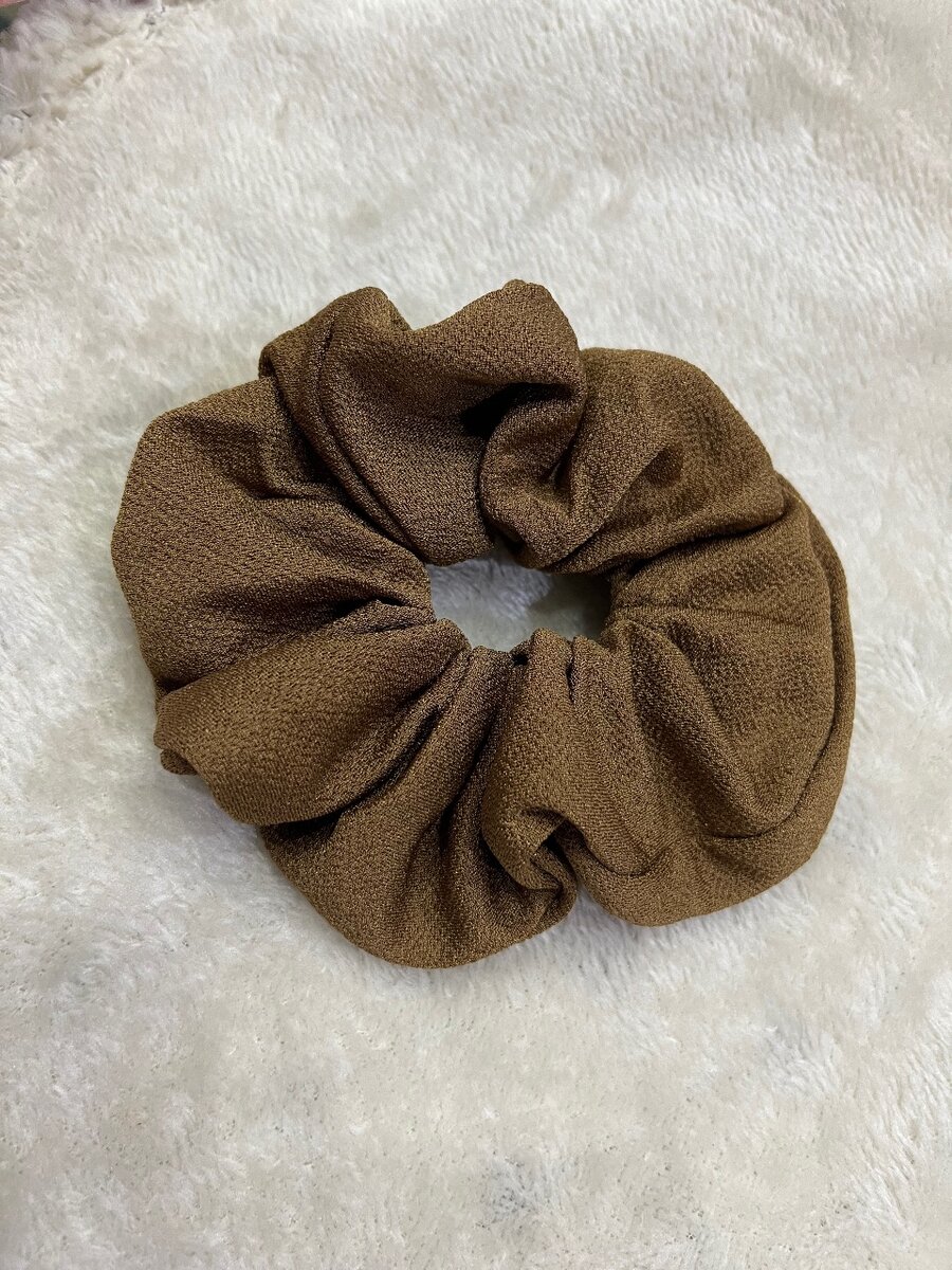 Brown scrunchie for girls.