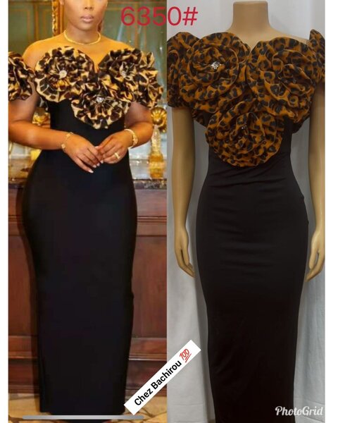 Robe Élégante Noir et Volant