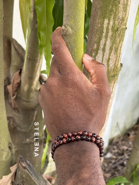 Bracelet œil du tigre rouge