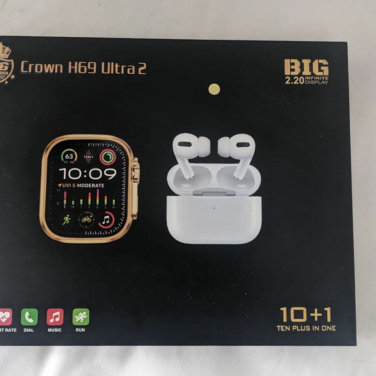 Crown H69 Ultra 2 smart watch & Earbuds