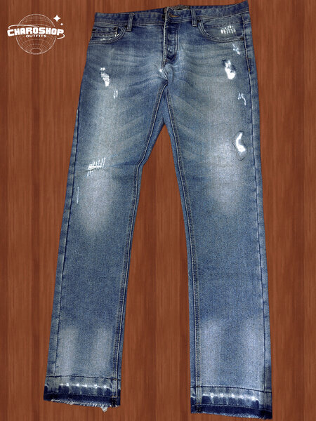 Jeans bleus délavés homme