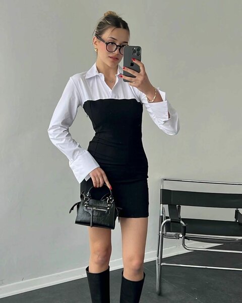 Платья под классику двойки